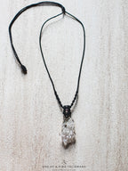 Collar Macrame Cuarzo Drusa y Lepidolita
