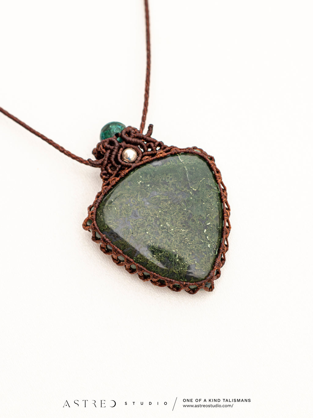 Collar Macrame Agata Musgosa