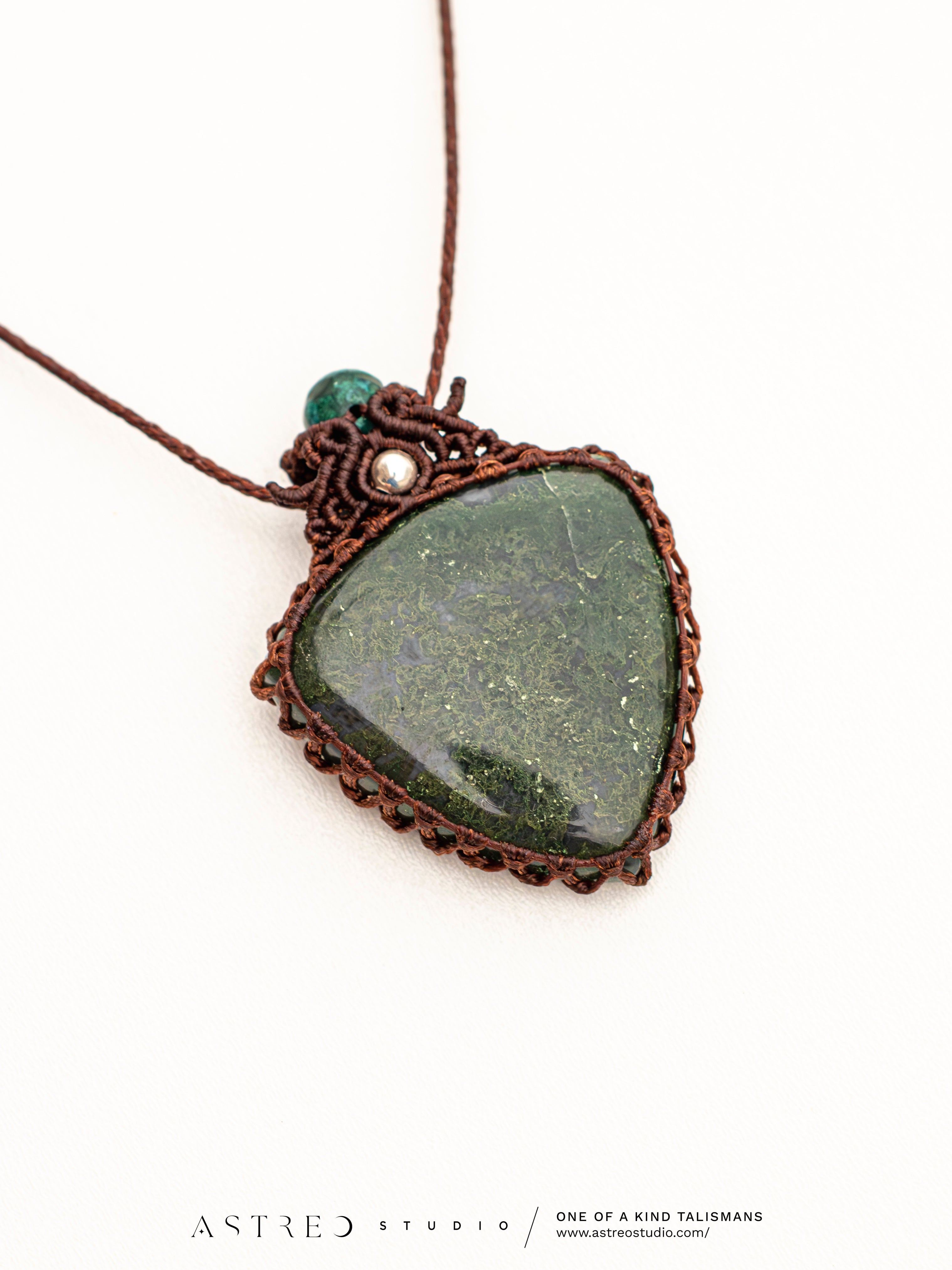 Collar Macrame Agata Musgosa