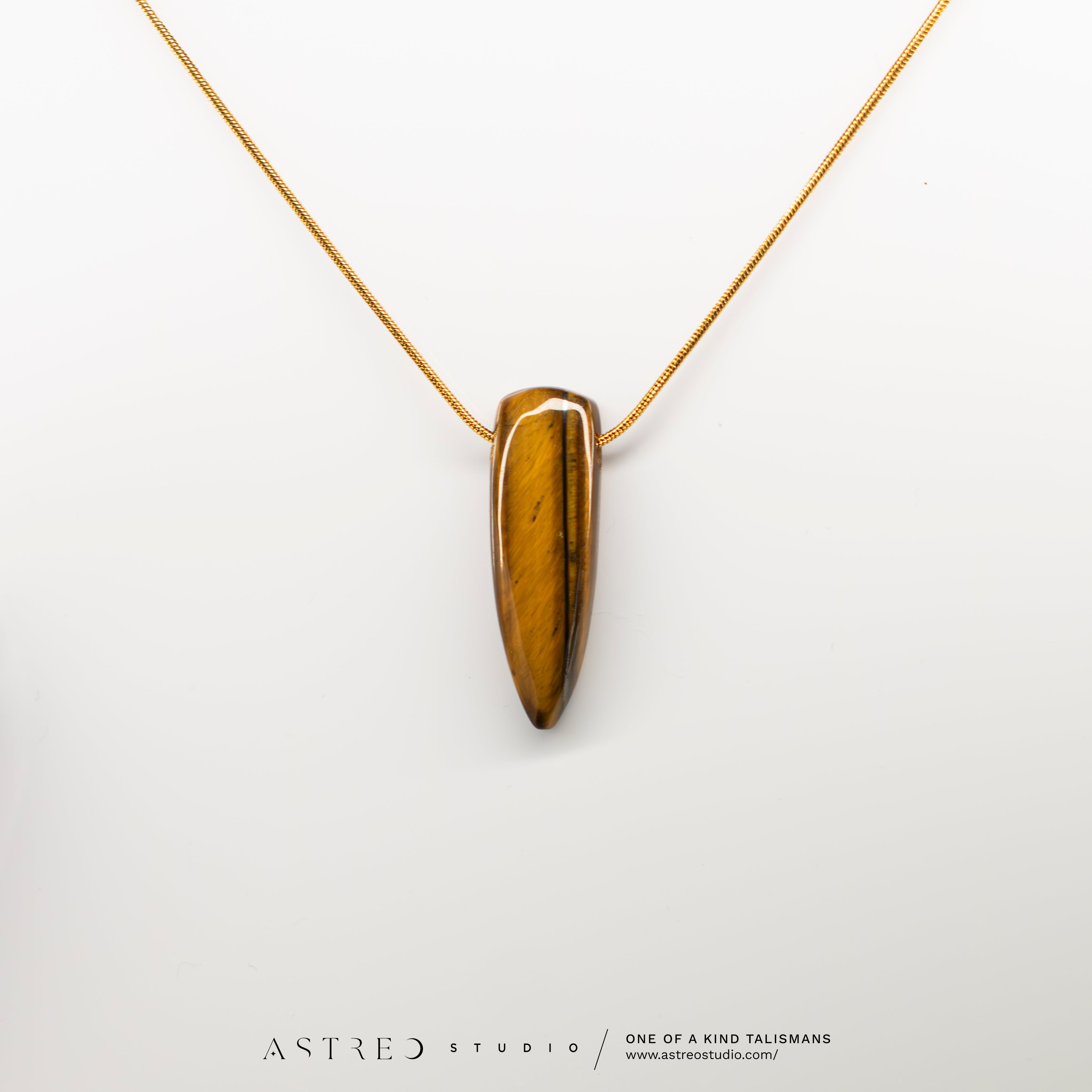 Collar Cadena con Ojo de Tigre