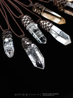 Collar Basico Ajustable Macrame Cuarzos Surtidos