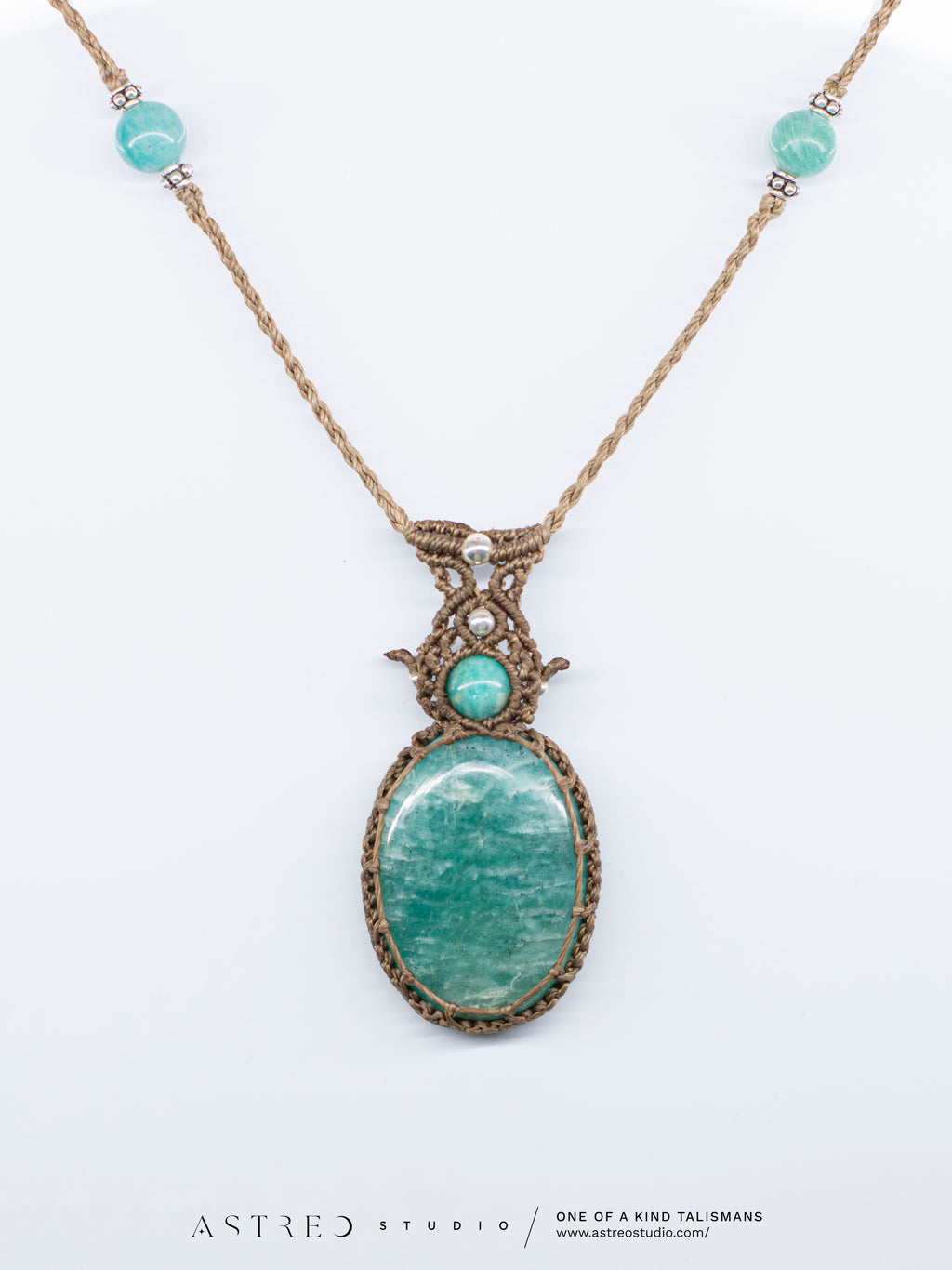 Collar Macramé Amazonita