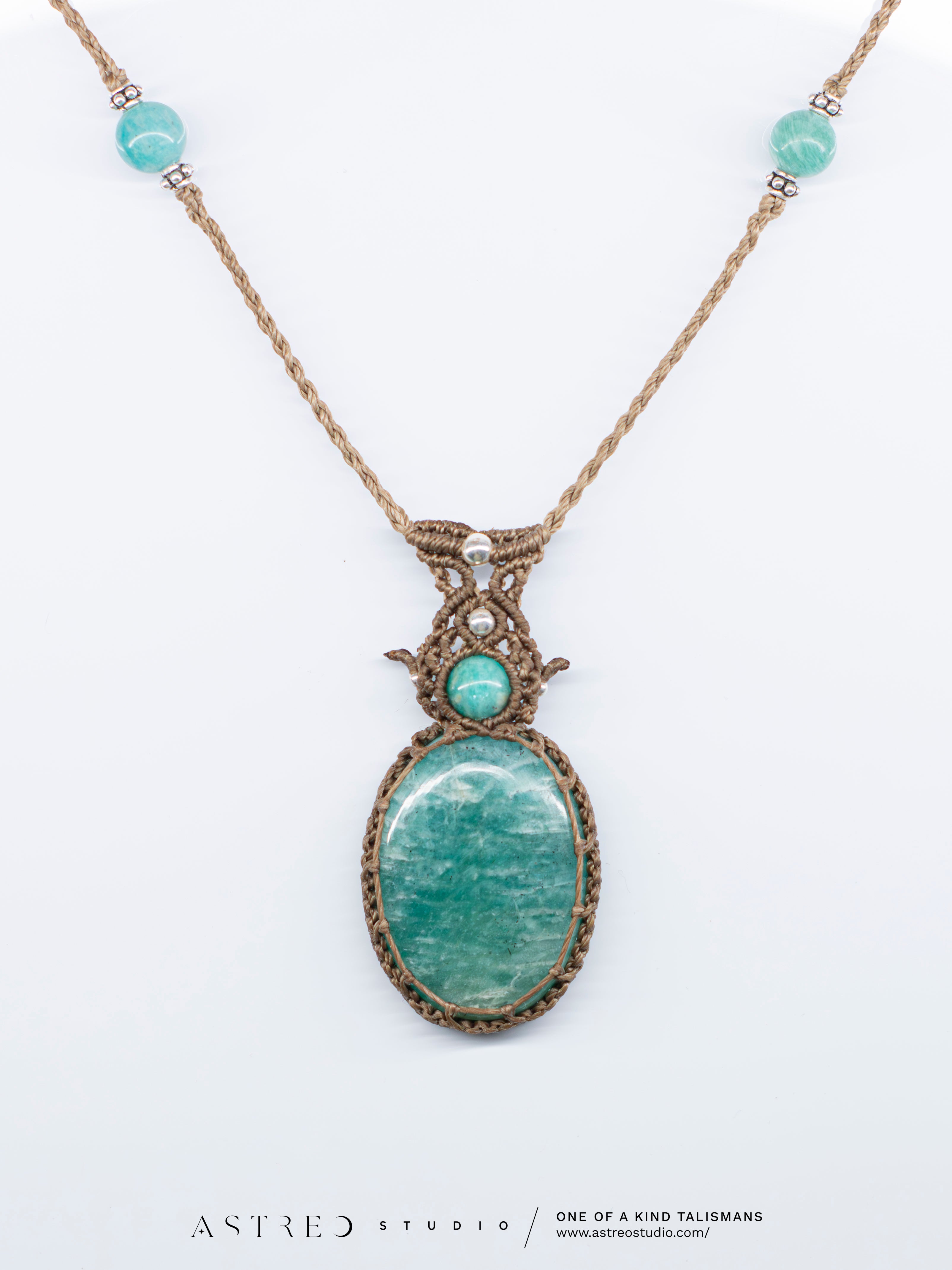 Collar Macramé Amazonita