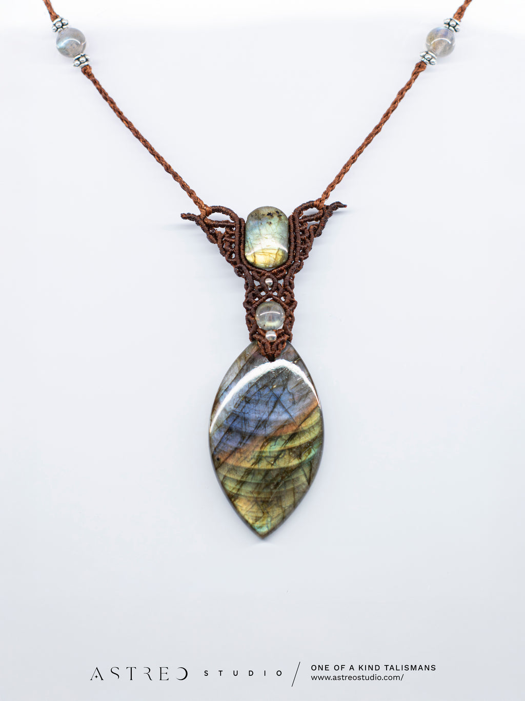 Collar Macrame Labradorita Multi