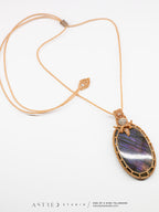 Collar Macrame Labradorita Morada