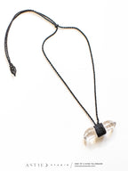 Macrame Necklace Master Quartz II: Double Terminated