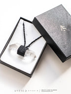 Macrame Necklace Master Quartz II: Double Terminated