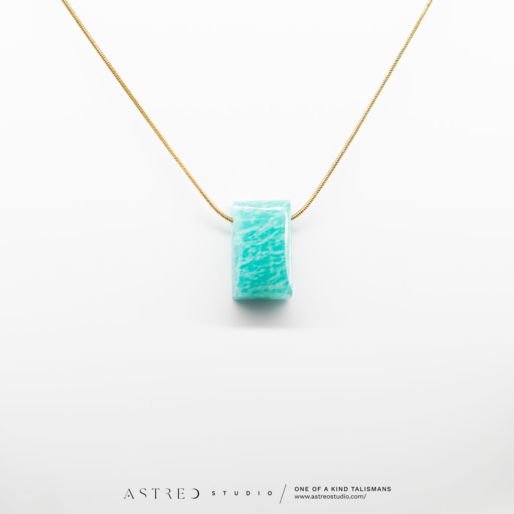 Collar Cadena con Amazonita