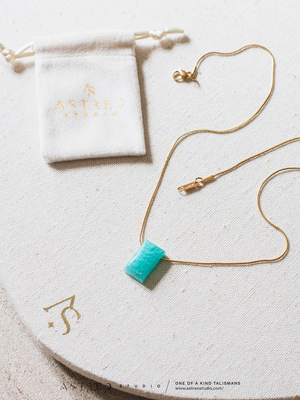 Collar Cadena con Amazonita