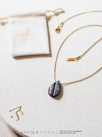 Zwarte Toermalijn Macramé Ketting 