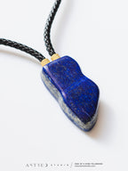 Leren Halsketting met Lapis Lazuli