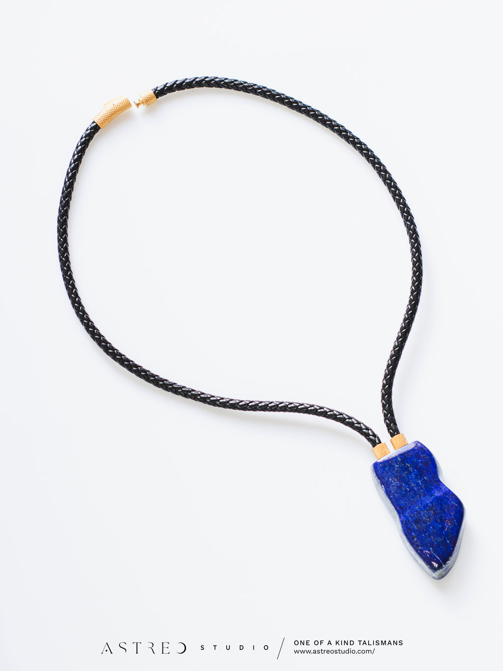 Leren Halsketting met Lapis Lazuli