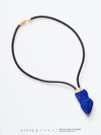 Leren Halsketting met Lapis Lazuli