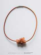 Leren Ketting Met Aragoniet