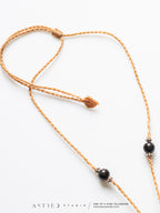 Collar Macrame Obsidiana Arcoiris