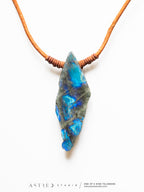 Macramé Labradoriet Ketting XL 