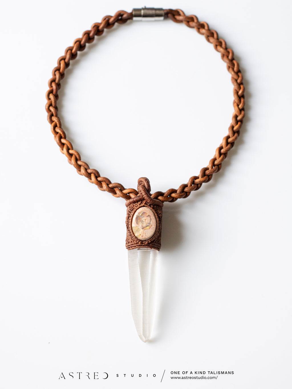 Zwarte Toermalijn Macramé Ketting 
