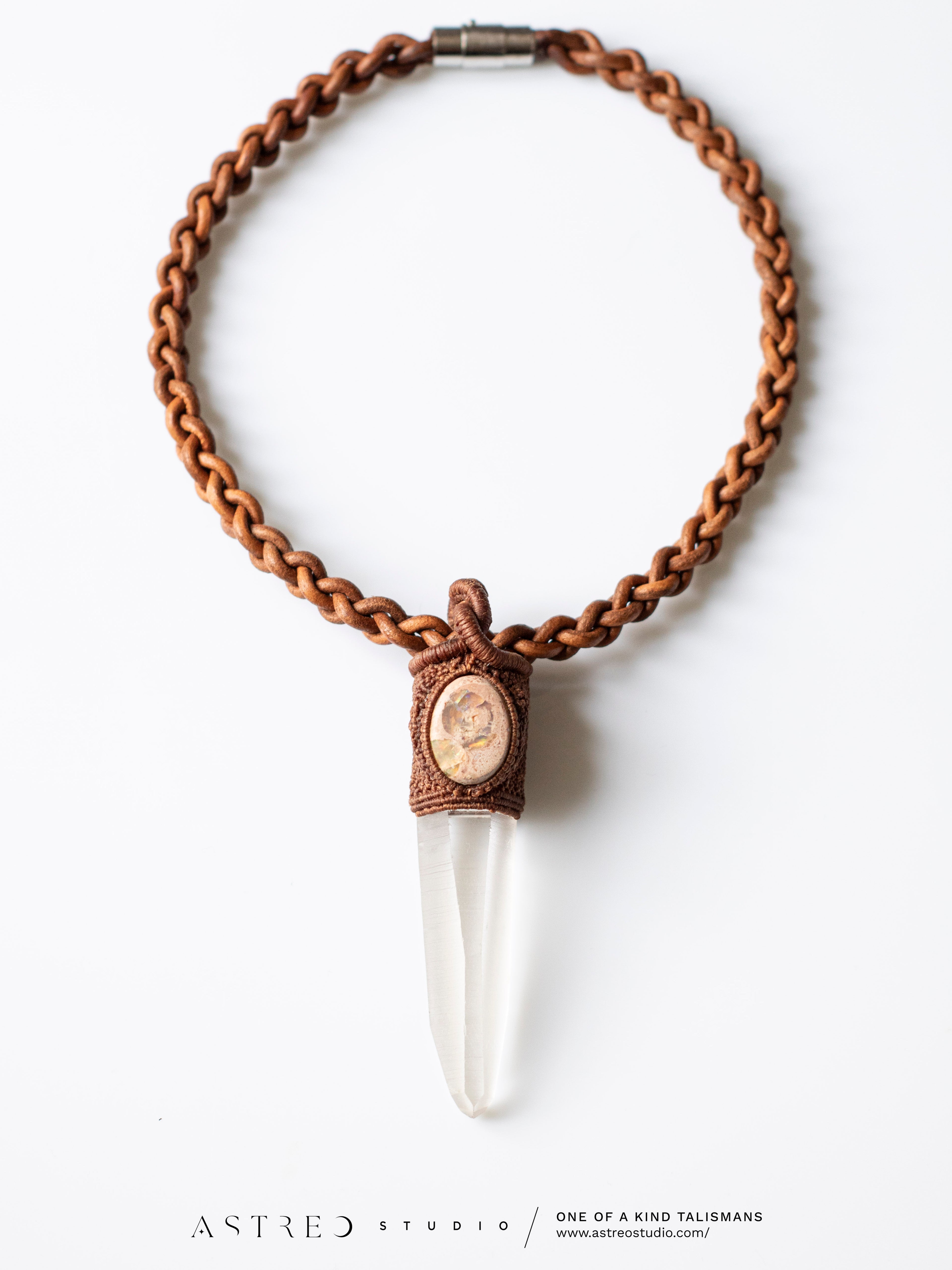 Zwarte Toermalijn Macramé Ketting 