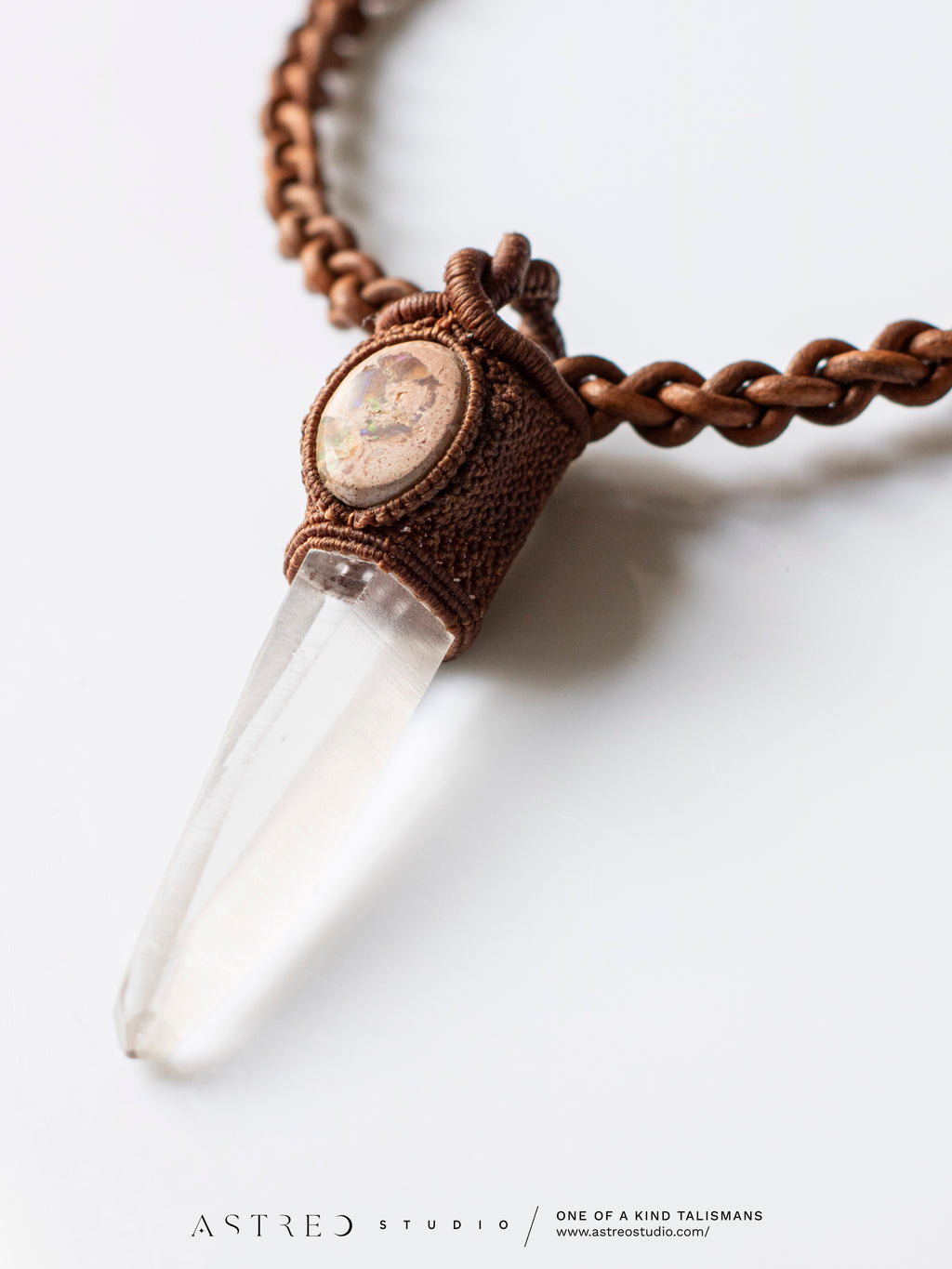 Zwarte Toermalijn Macramé Ketting 