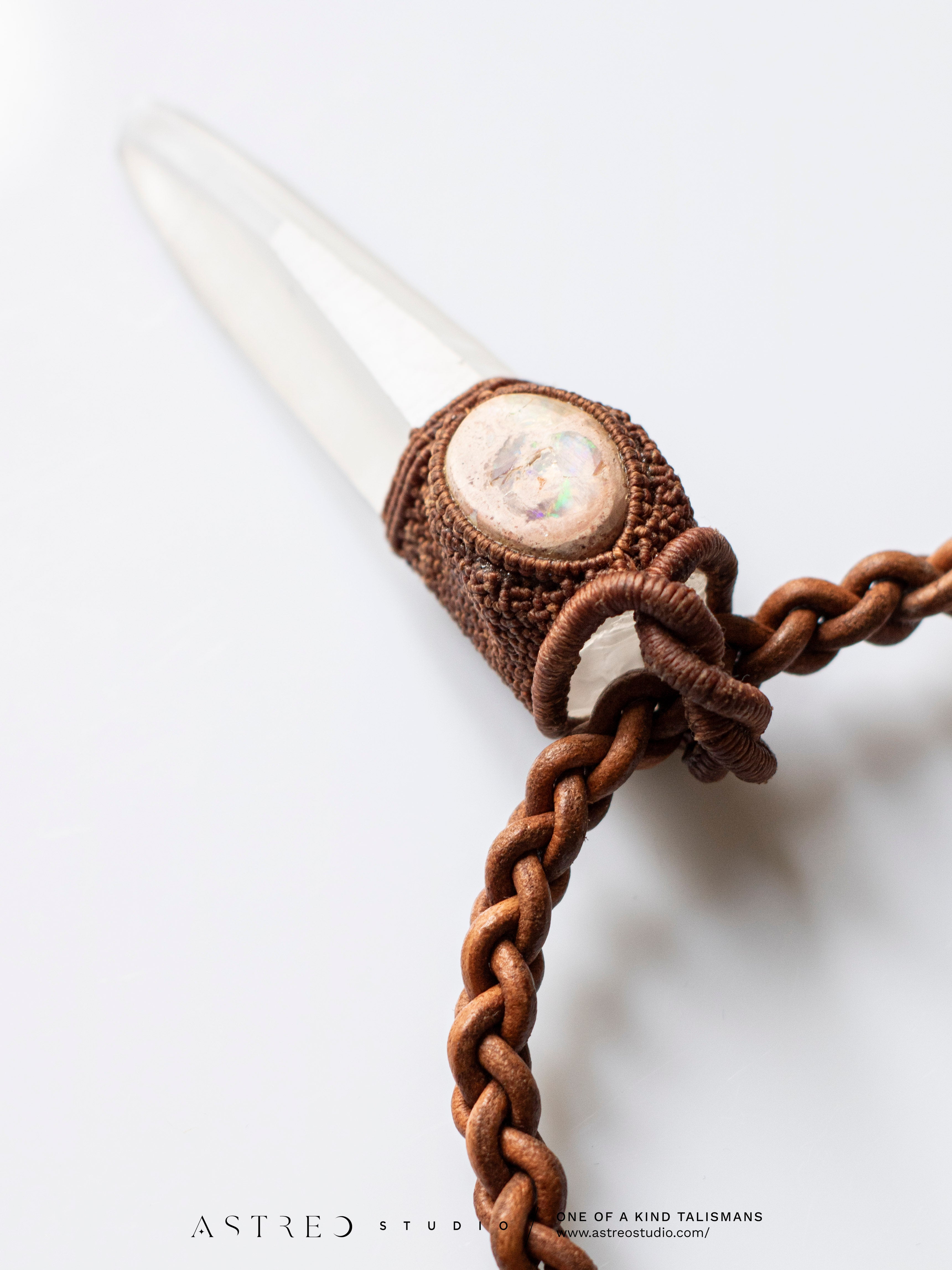 Zwarte Toermalijn Macramé Ketting 