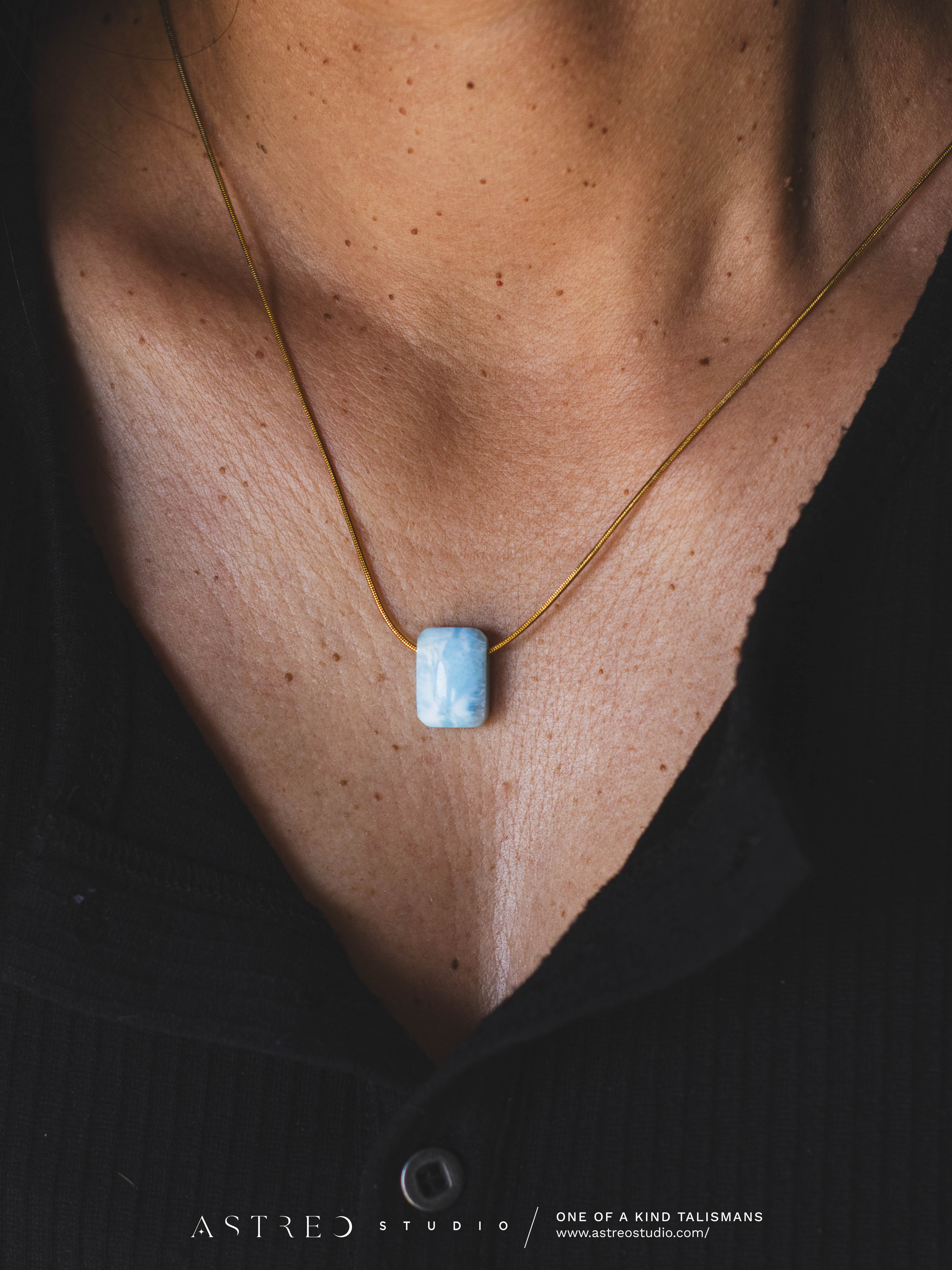Collares Cadena con Larimar