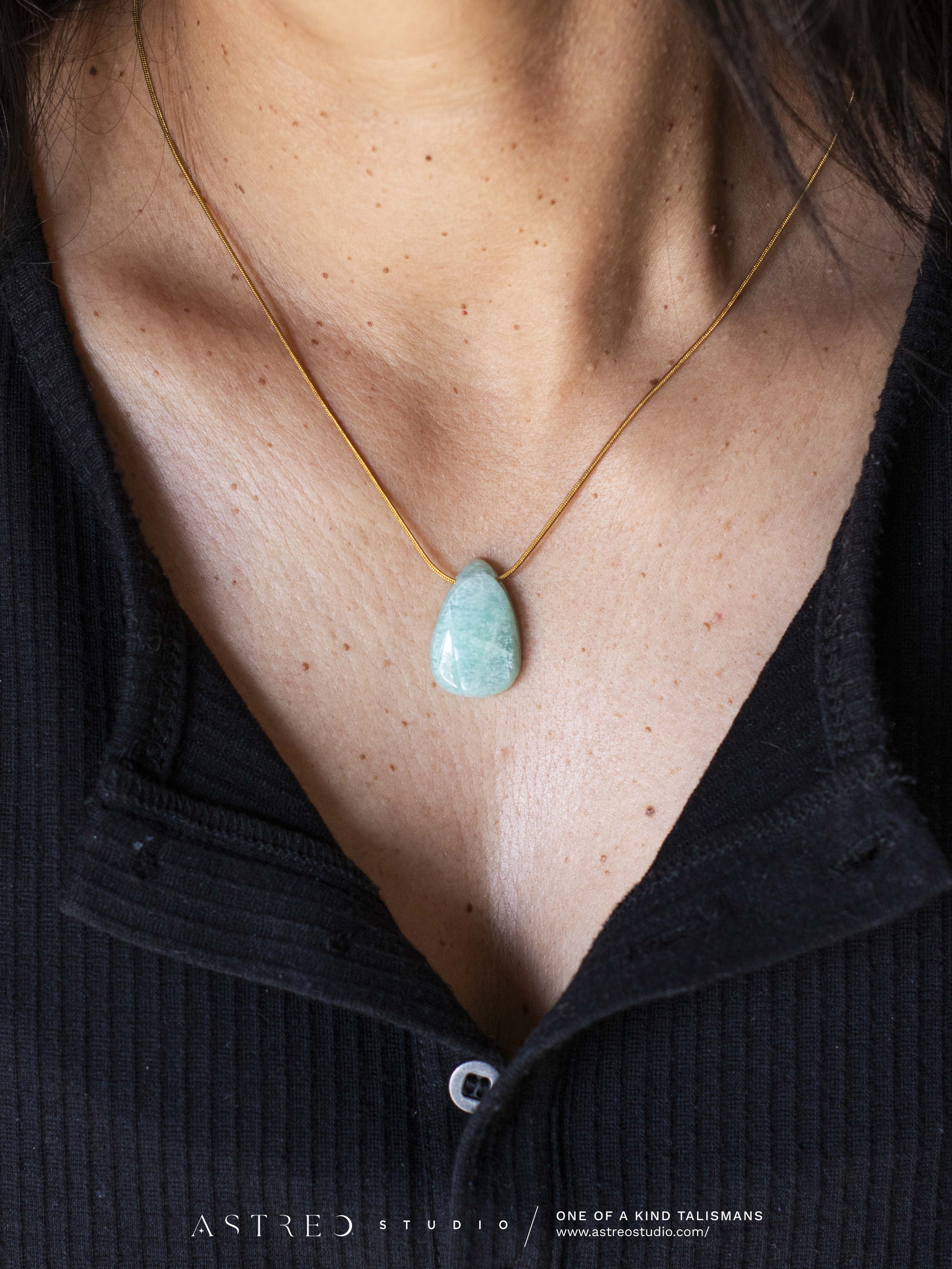Collar Cadena con Amazonita