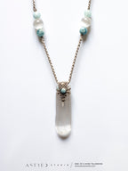 Macramé Labradoriet Ketting XL 