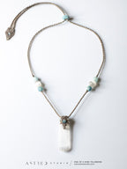 Macramé Labradoriet Ketting XL 