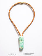 Macramé ketting Rozenkwarts A+++ en Maansteen 