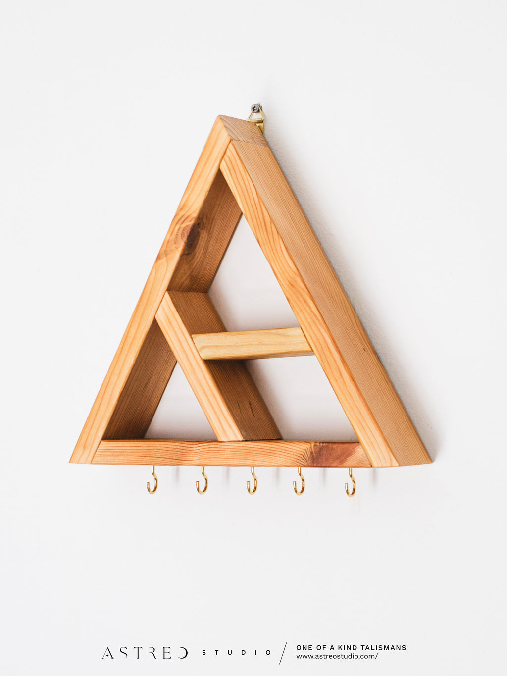 Estantería Altar Triangular para Minerales y Joyas: "Lunae"