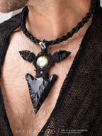 Collar Macramé Triple Obsidiana "The jaguar"