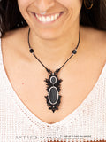 Zwarte Toermalijn Macramé Ketting 