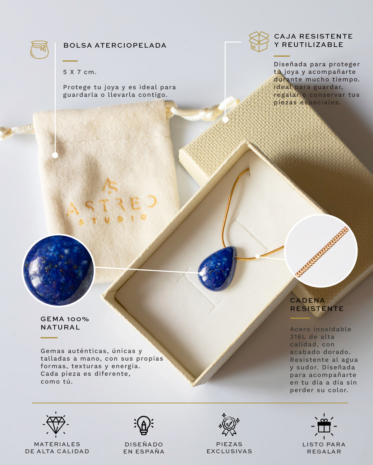 Ketting met lapis lazuli 