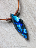 Macramé Labradoriet Ketting XL 