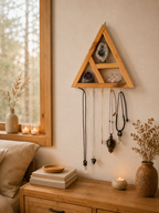 Estantería Altar Triangular para Minerales y Joyas: "Lunae"