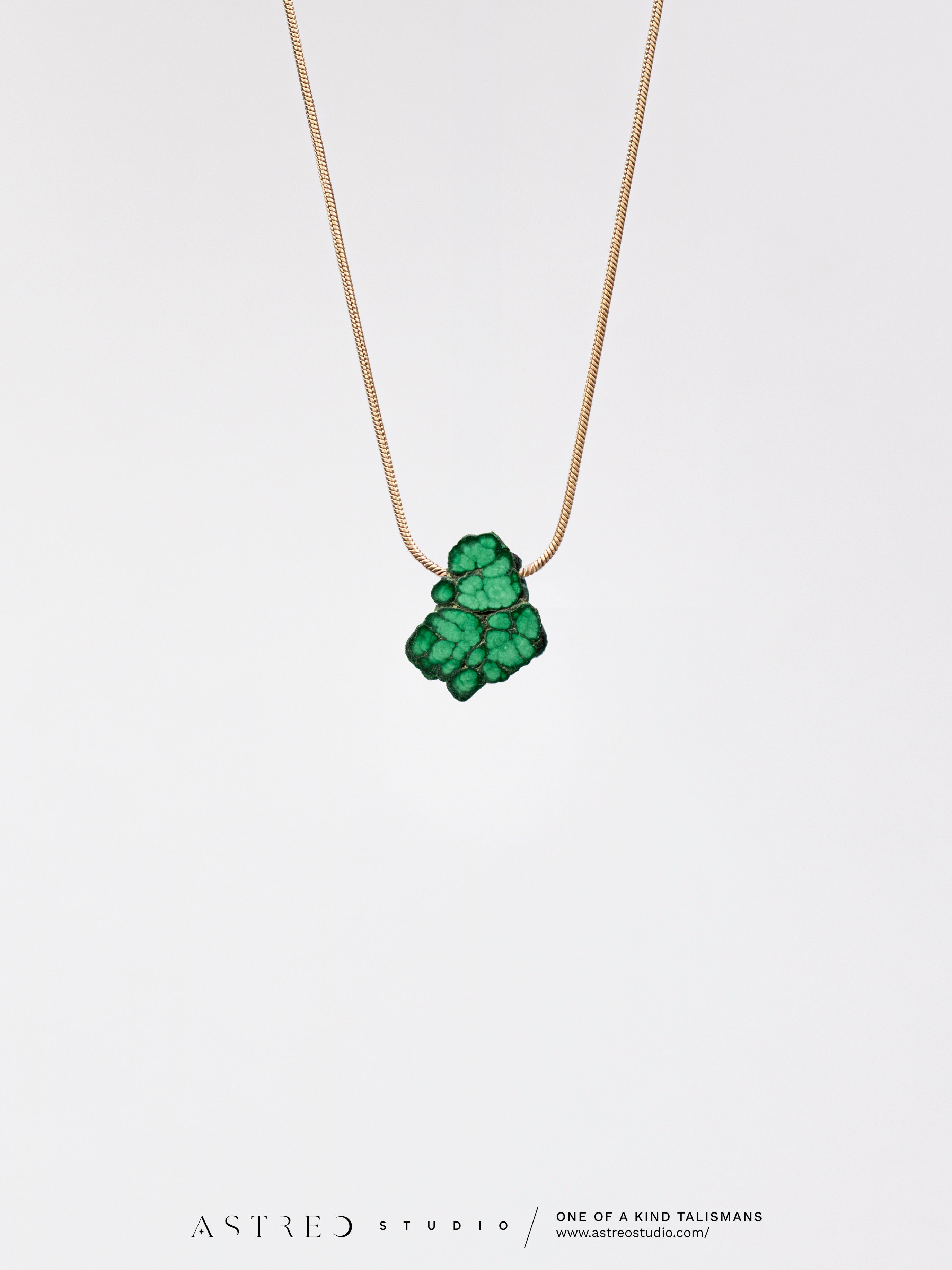 Collar Cadena con Malaquita