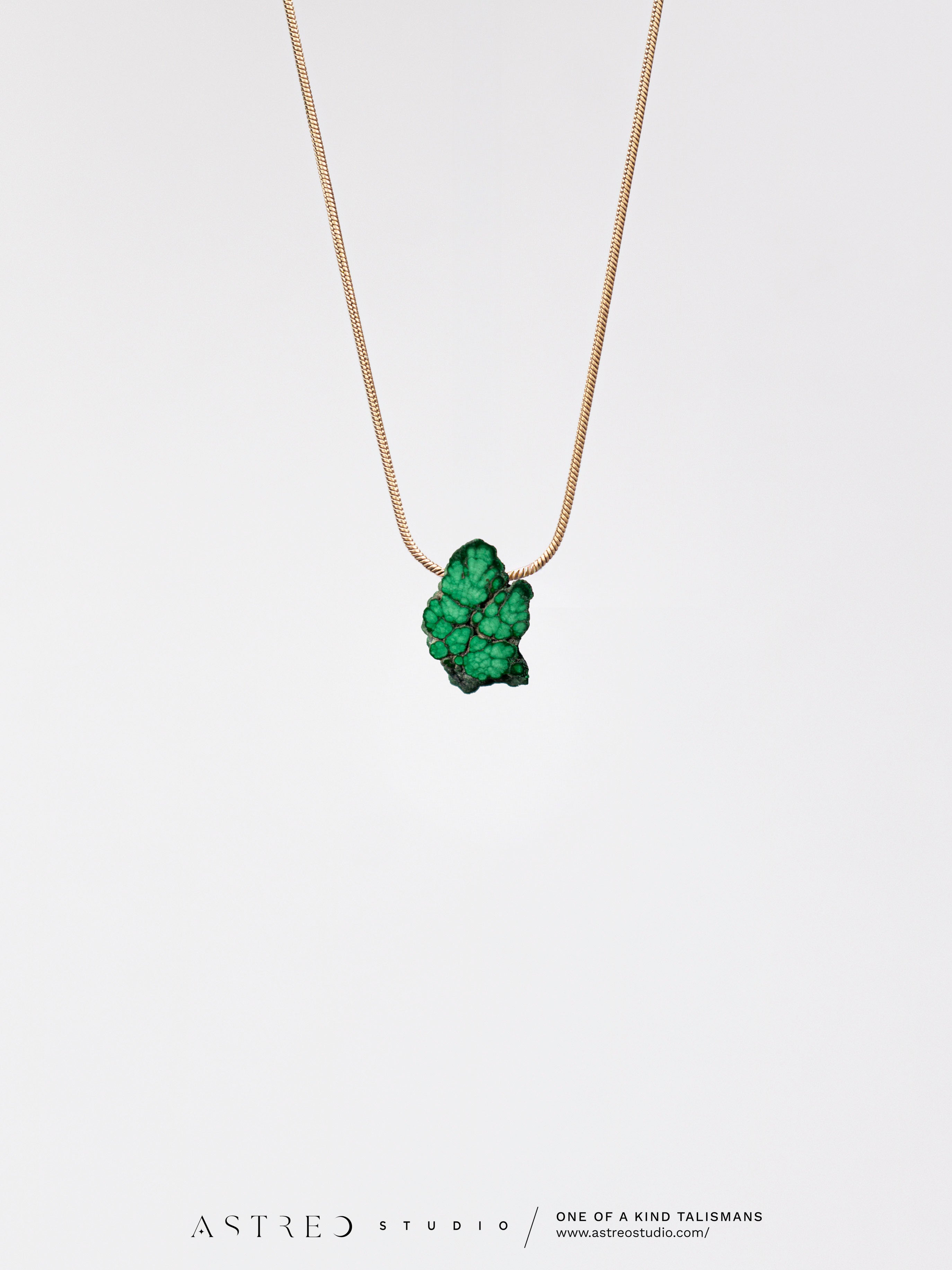 Collar Cadena con Malaquita