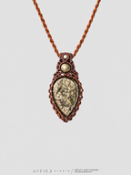 Druzy Pyrite Macrame Necklace