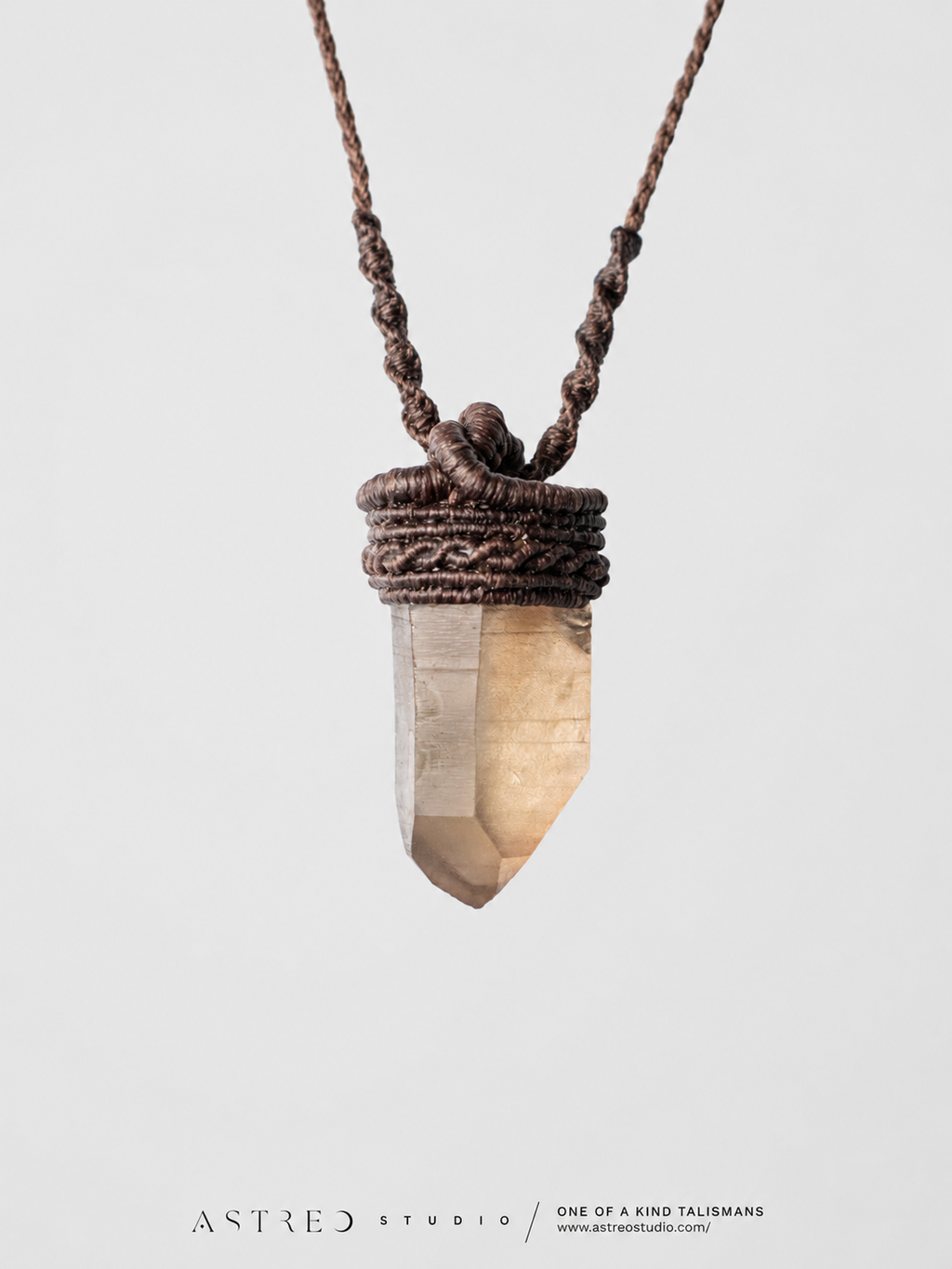 Smoky Quartz Macrame Necklace