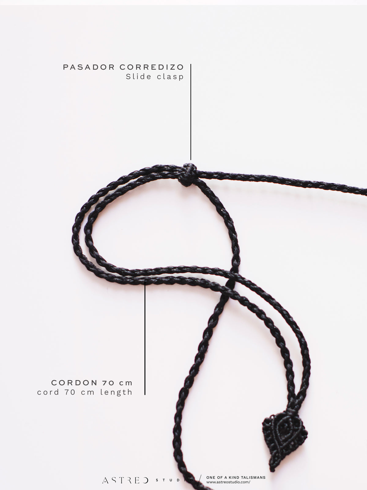 Collar Macrame Cuarzo Lemuriano con Ojo de Tigre