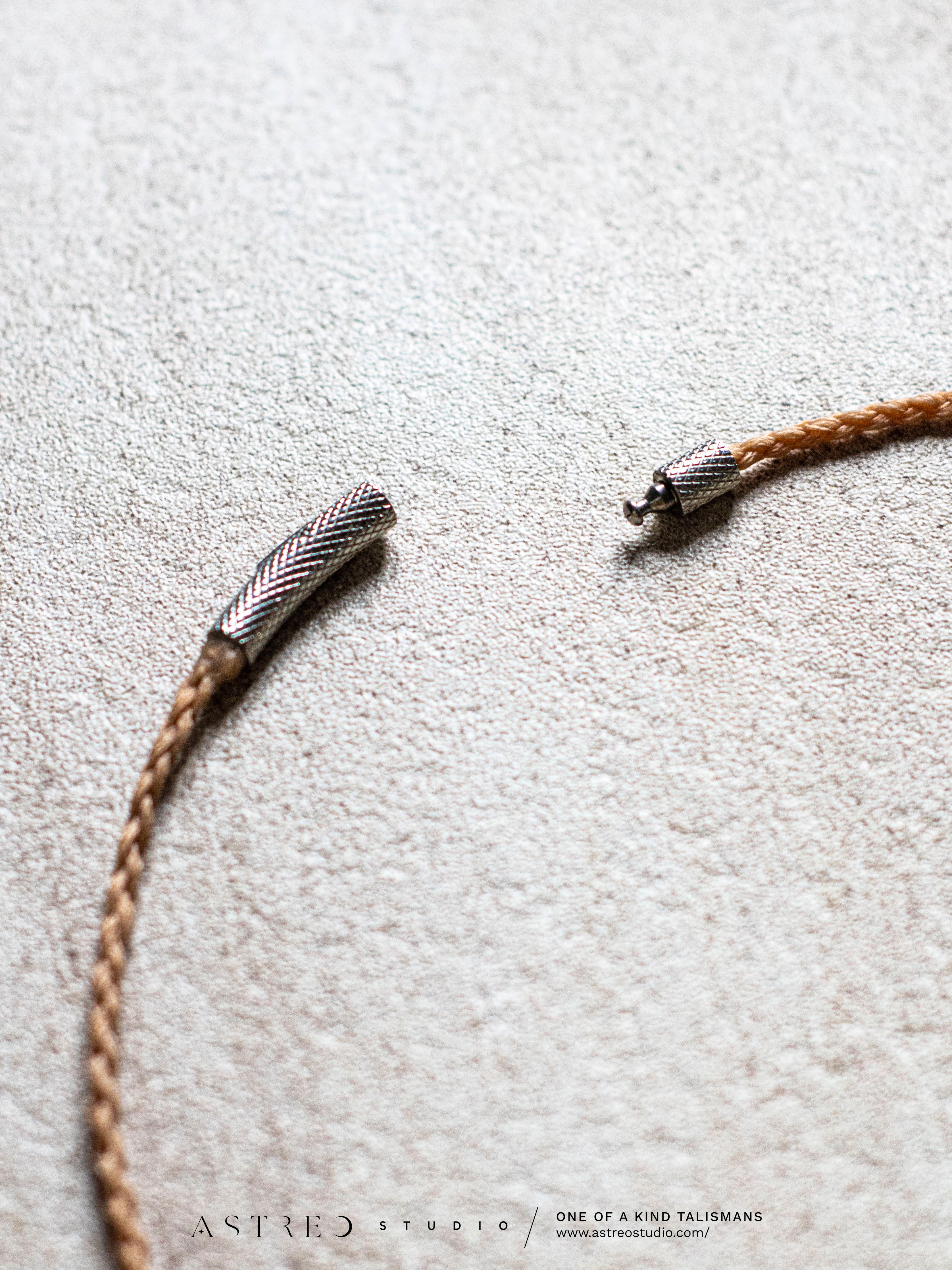 Collar Macrame Selenita y Piedra Luna