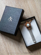 Collar Macrame Selenita y Piedra Luna