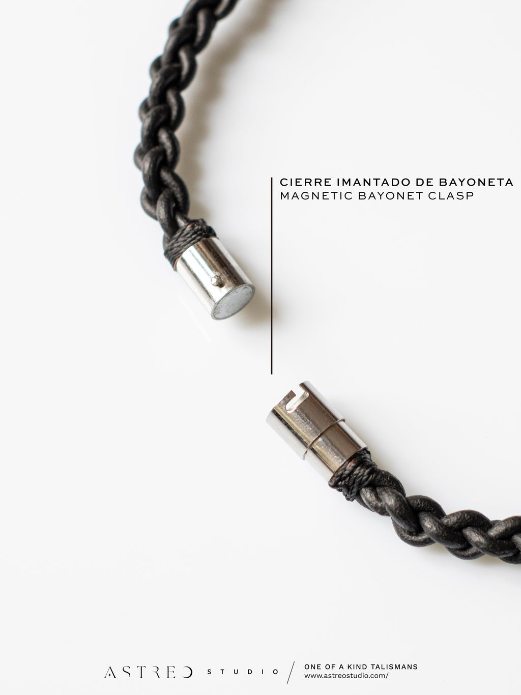 Macramé en leren ketting met A+++ Lemurische kwarts en sterrobijn