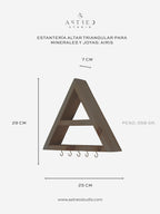 Estantería Altar Triangular para Minerales y Joyas: "Airis"