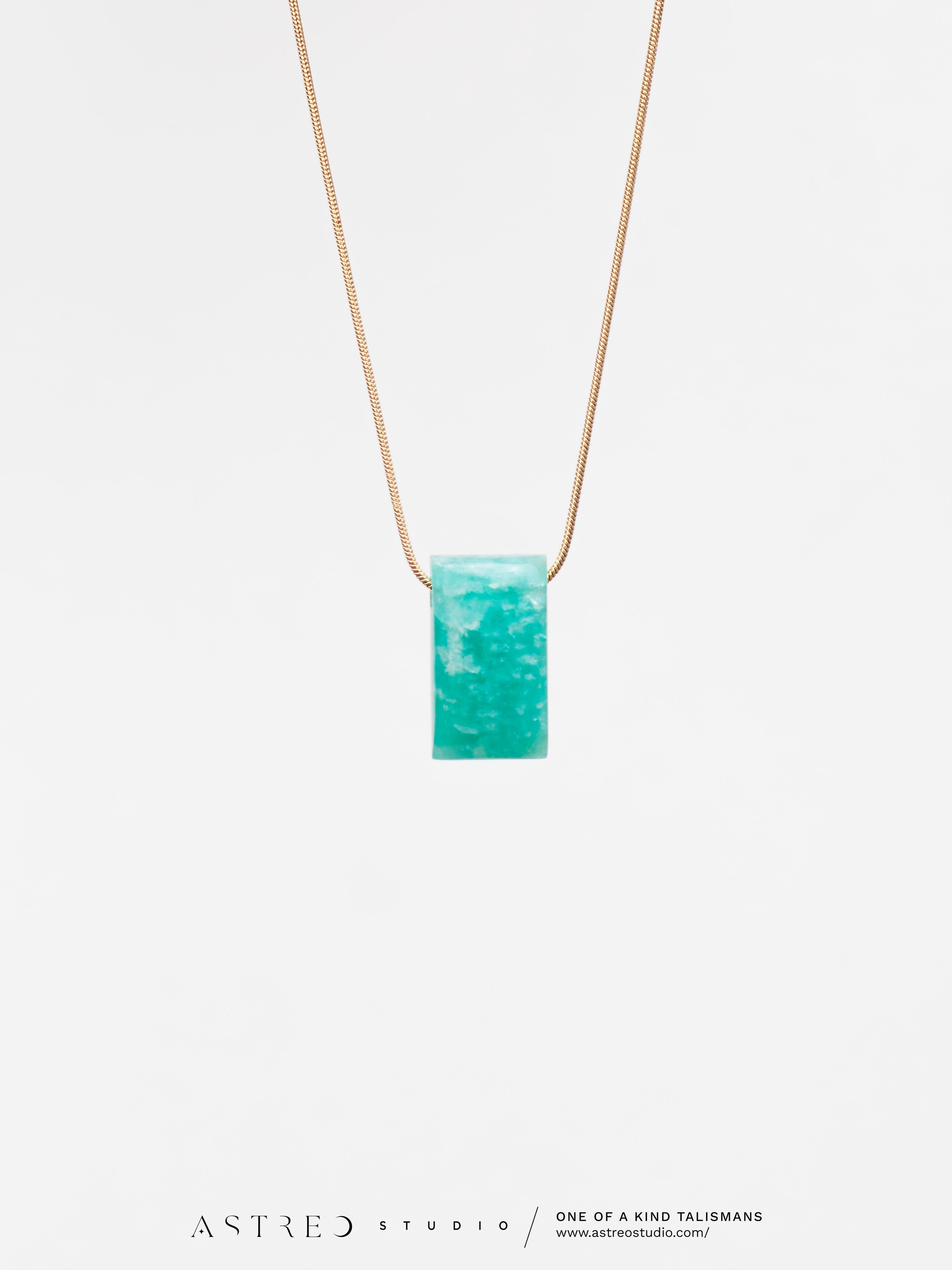 Collar Cadena con Amazonita