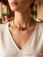 Leren Ketting Met Aragoniet