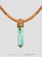 Macramé Necklace Rose Quartz A+++ and Moonstone 