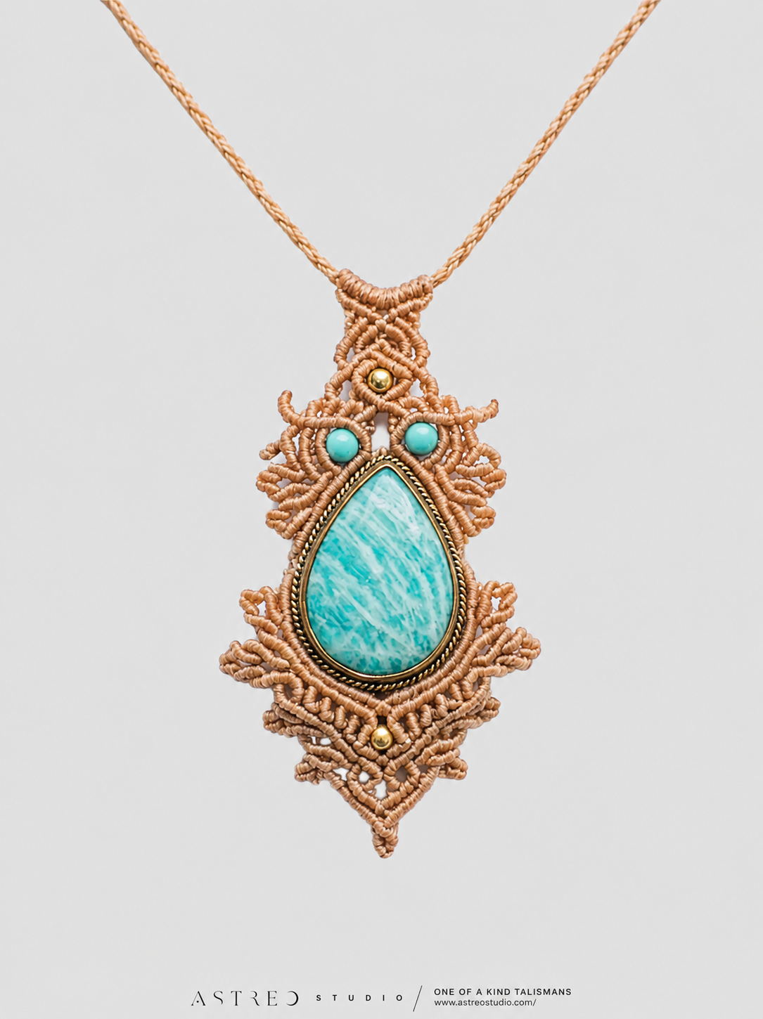 Amazonite Macramé Necklace 