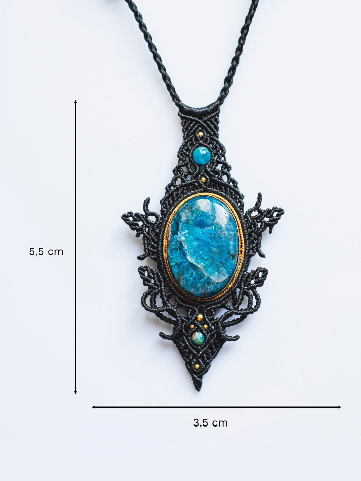 Macrame Apatite Necklace 