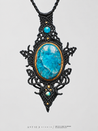 Macrame Apatite Necklace 